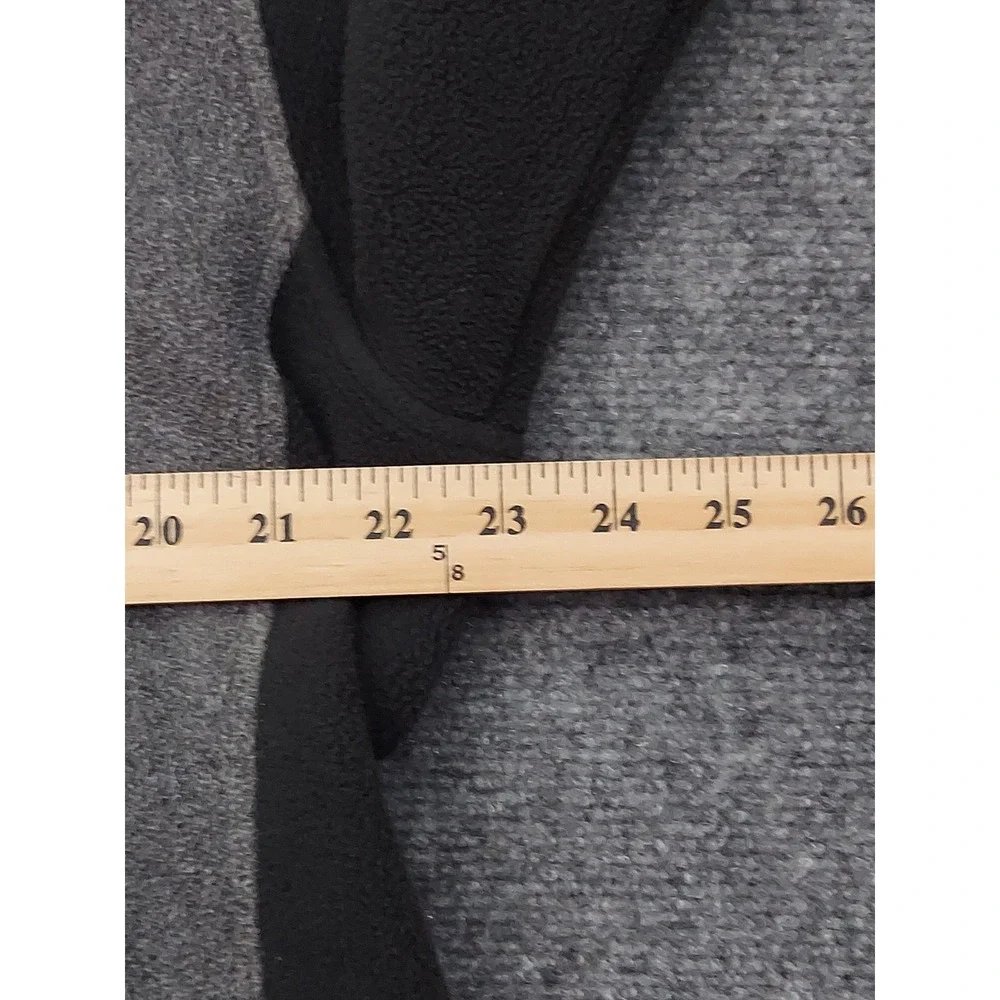 THE NORTH FACE Jacket Mens Large Black Gray Full Zip Mock Neck Fleece logo